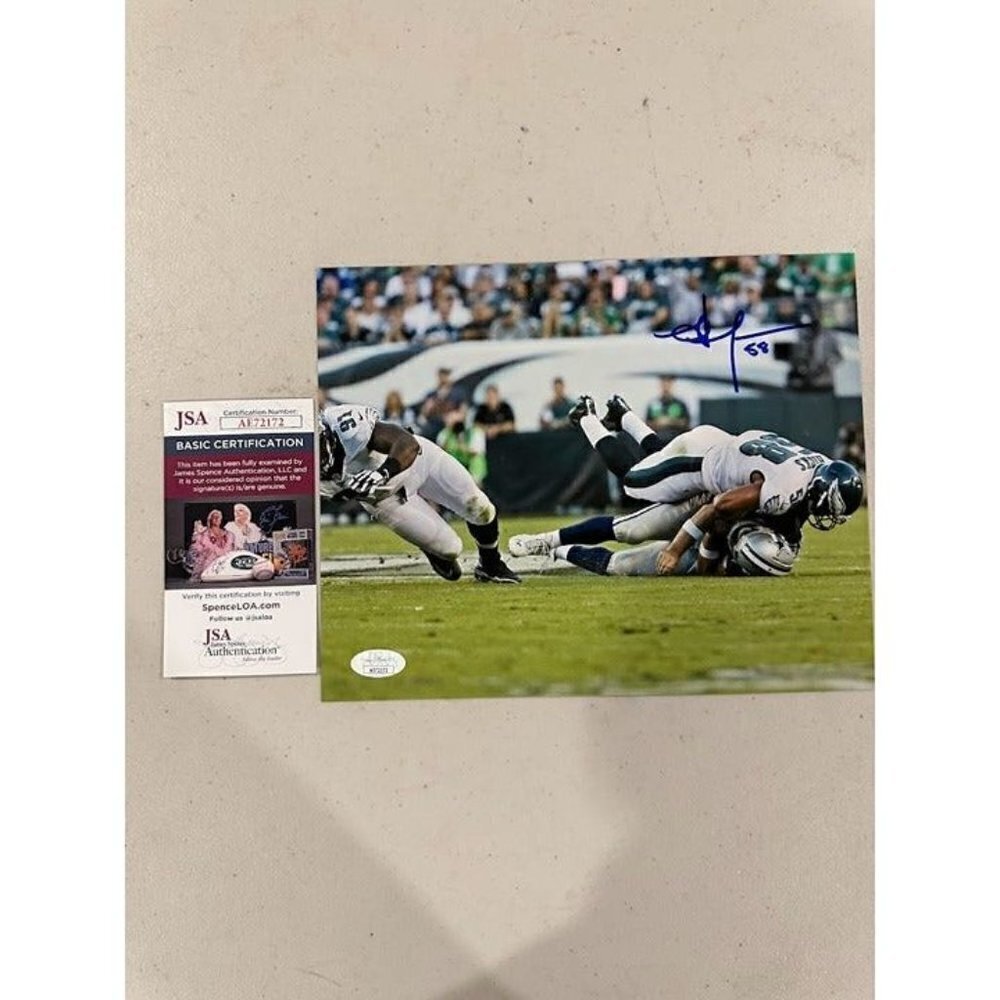 Jordan Hicks signed autographed Philadelphia Eagles 8x10 Photo JSA
